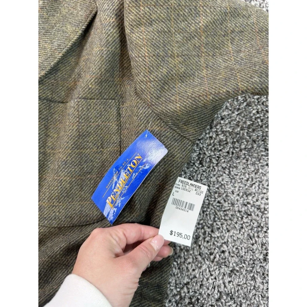 Vintage Pendleton Wool Blazer Men's Size Large Green NWT